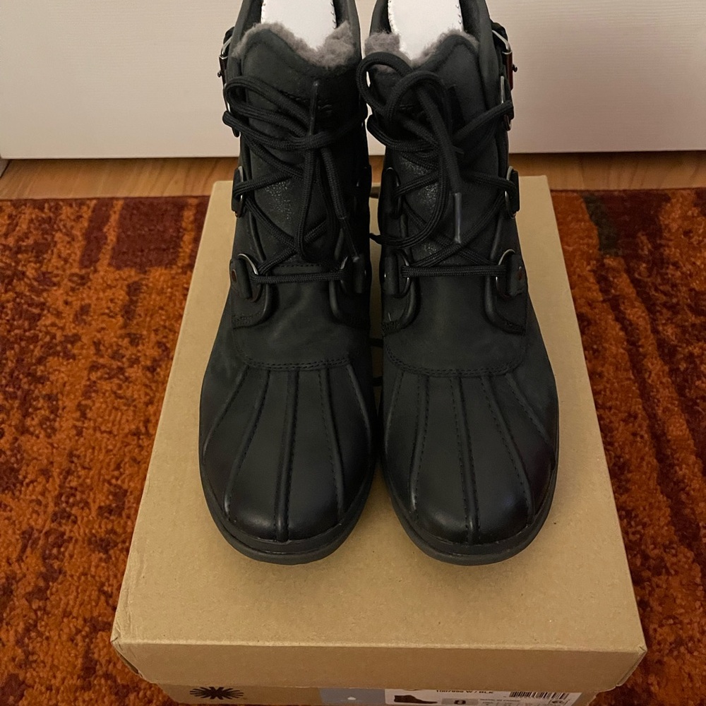 UGG Women's Black Lace-Up Boots